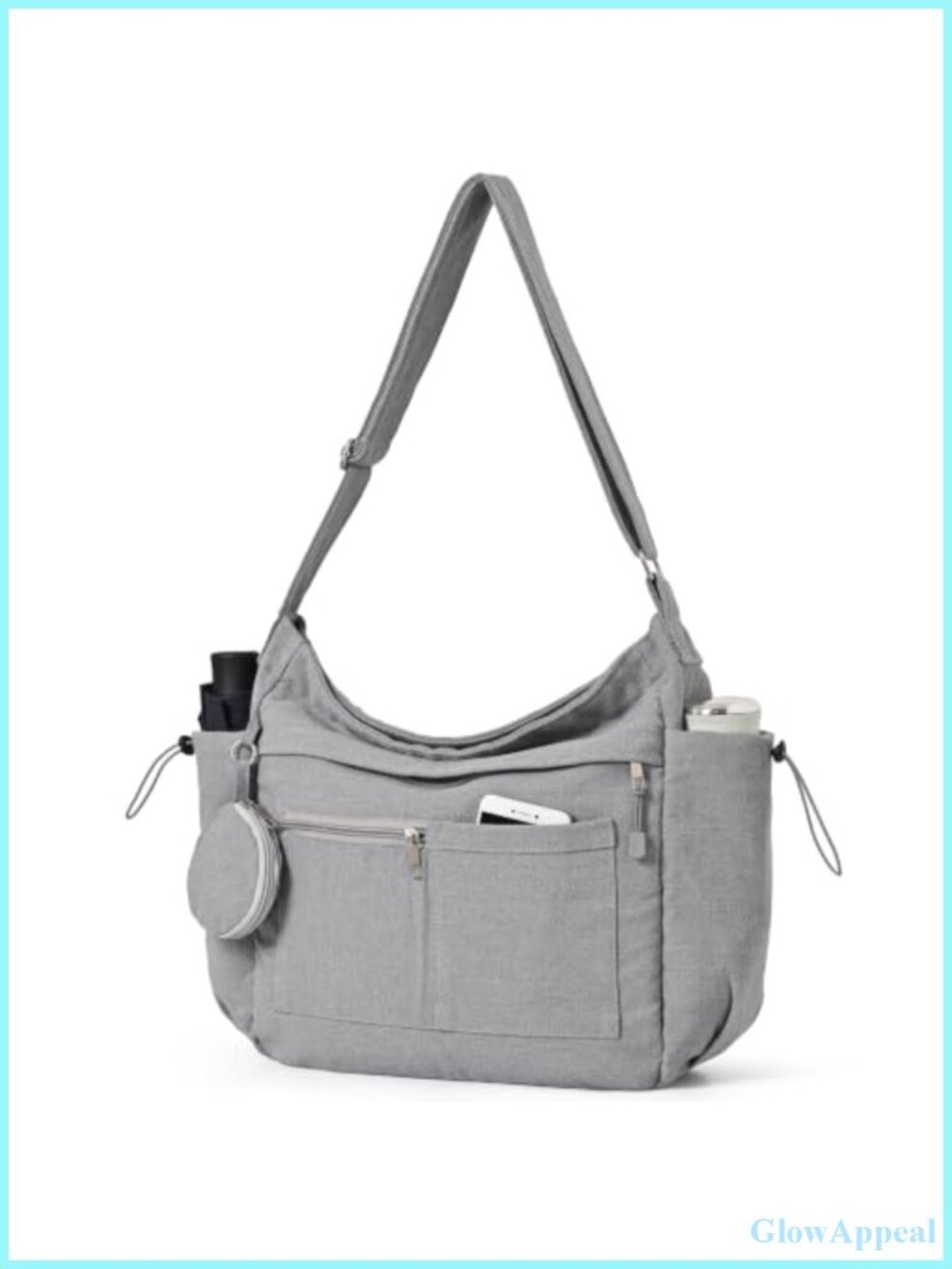 Canvas Hobo Crossbody Tote Bag Set Messenger Bag Adjustable Strap